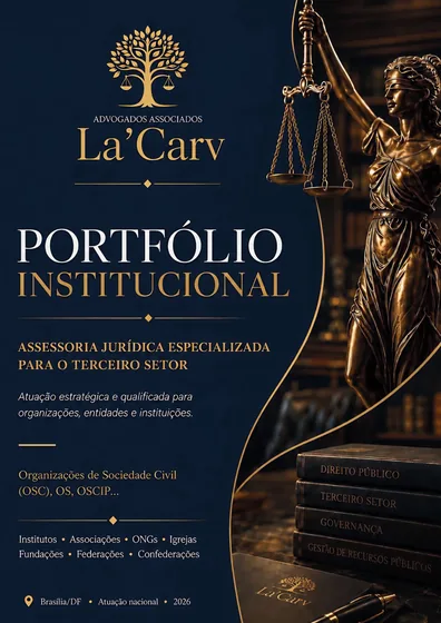 Capa do portfólio institucional da La'Carv Advogados Associados